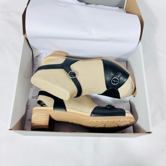 Dansko Tessie Napa Multi-Strap Sandal Black Women 8.5 EU 39 New with Box - Picture 8 of 10